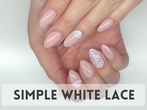 Simple White Lace Nails | koronkowe paznokcie || My Wonderland