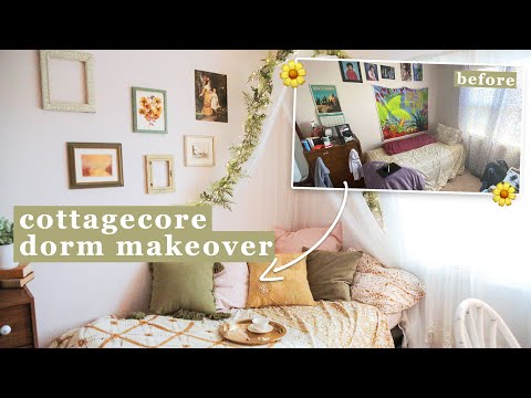 thrifted cottagecore dorm room makeover ✨