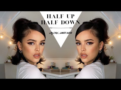 CUTE HALF UP HALF DOWN FOR SHORT HAIR | Cassidy Maysonet