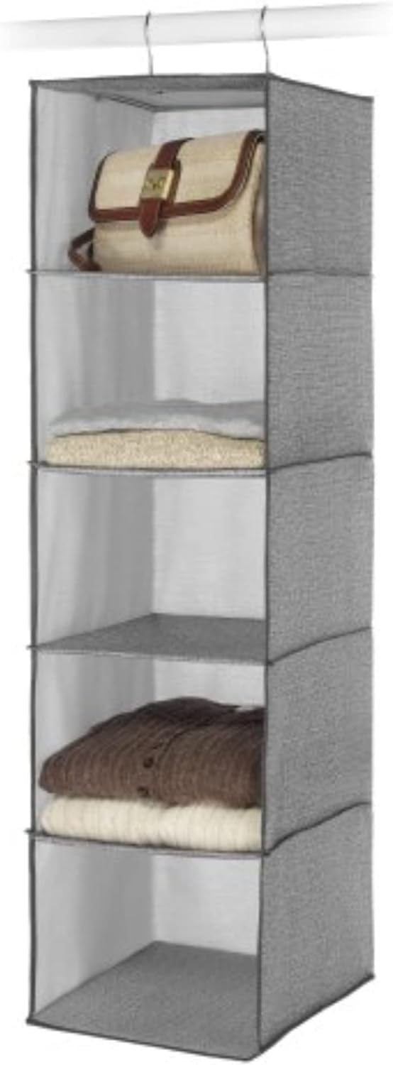 Whitmor Hanging Accessory Shelves 5 Open Sweater Shelves Crosshatch Gr