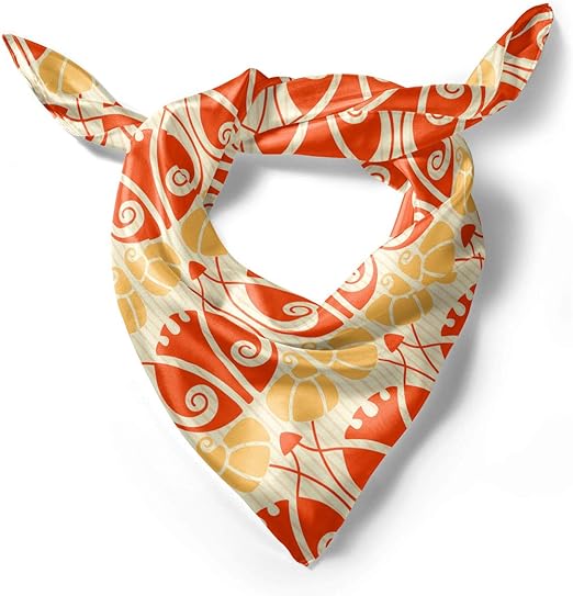 70s style clothing: UO Hair Scarf in green and orange print