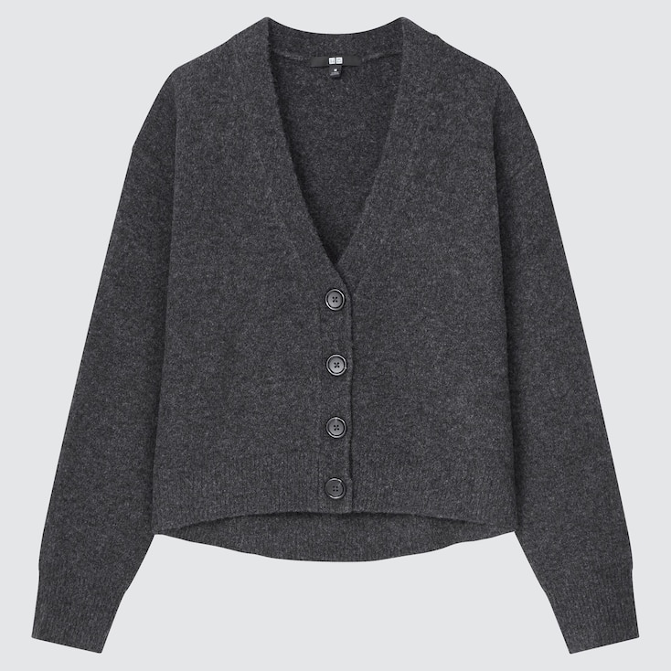 Dark gray cardigan from Uniqlo