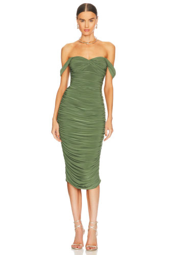 Revolve Ruched Midi Dress