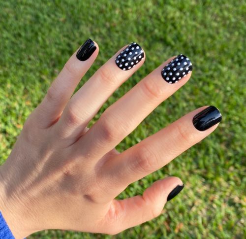 Polka dot nails