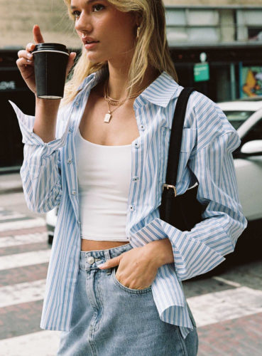 PP Striped Button Down Shirt