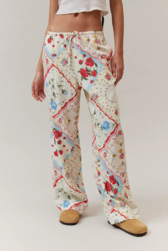 UO Printed Linen Pants