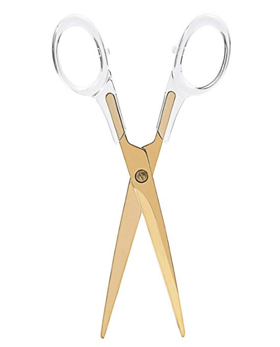 Gold metallic scissors